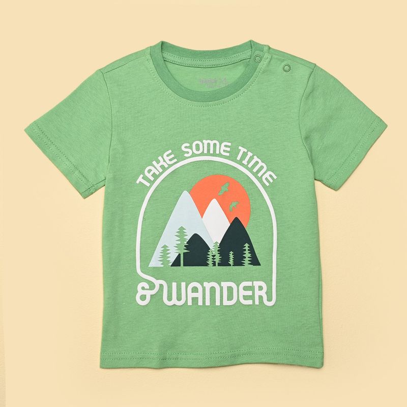 YAMP - Camiseta Bebé niño con Estampado Manga corta Algodón Yamp