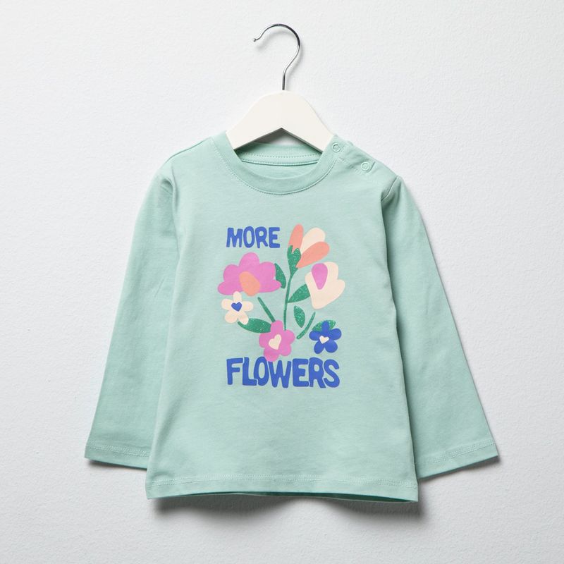 YAMP - Camiseta manga larga Bebé niña con Estampado Algodón Yamp