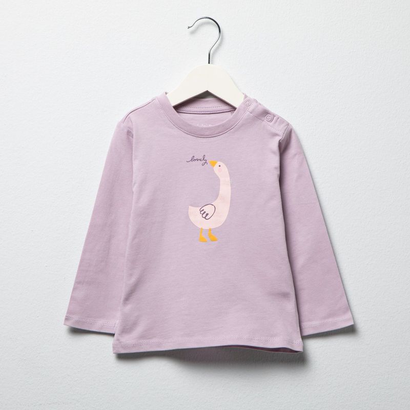 YAMP - Camiseta manga larga Bebé niña con Estampado Algodón Yamp