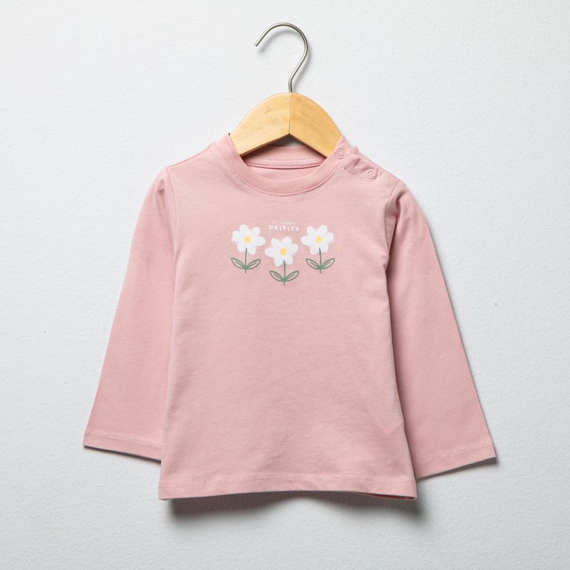 YAMP - Camiseta manga larga Bebé niña con Estampado Algodón Yamp