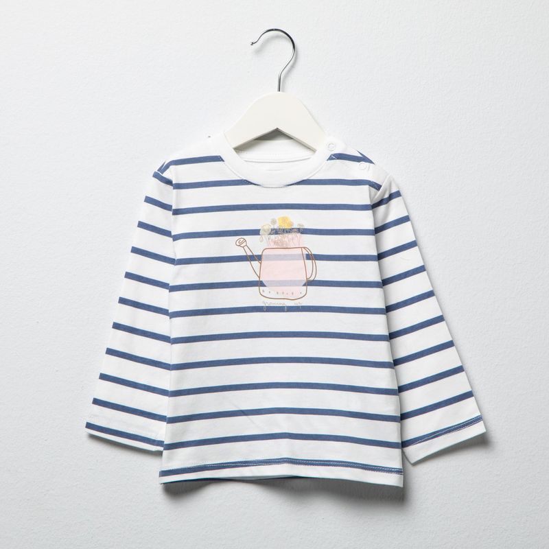 YAMP - Camiseta manga larga Bebé niña con Estampado Algodón Yamp