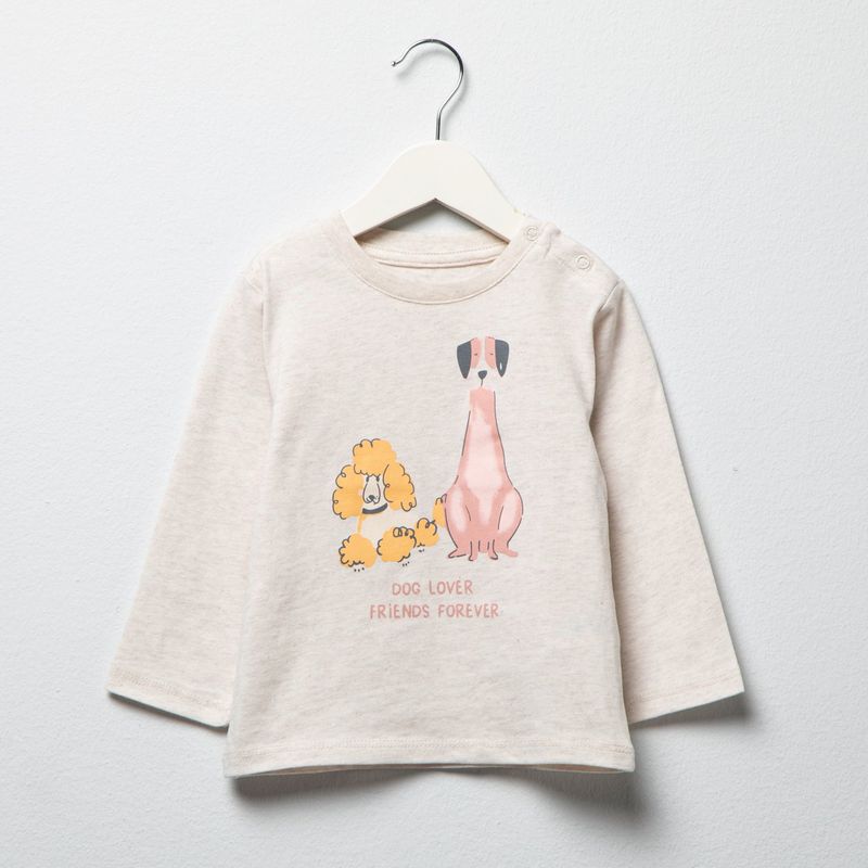 YAMP - Camiseta manga larga Bebé niña con Estampado Algodón Yamp