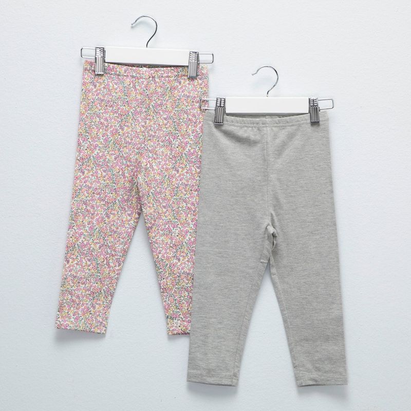 YAMP - Legging para Bebé niña Pack de 2 unidades Cintura elásticada de Algodón Yamp