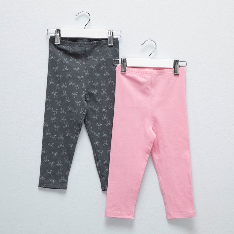 YAMP - Legging para Bebé niña Pack de 2 unidades Cintura elásticada de Algodón Yamp