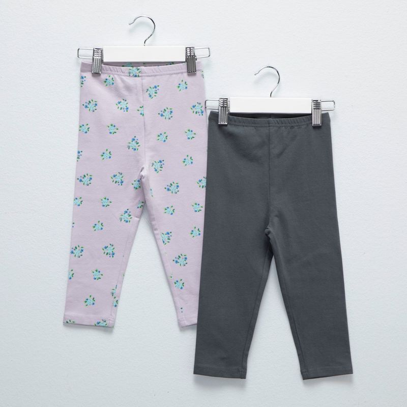 YAMP - Legging para Bebé niña Pack de 2 unidades Cintura elásticada de Algodón Yamp