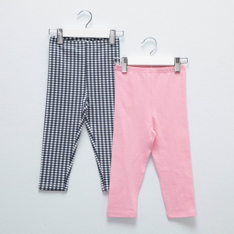 YAMP - Legging para Bebé niña Pack de 2 unidades Cintura elásticada de Algodón Yamp