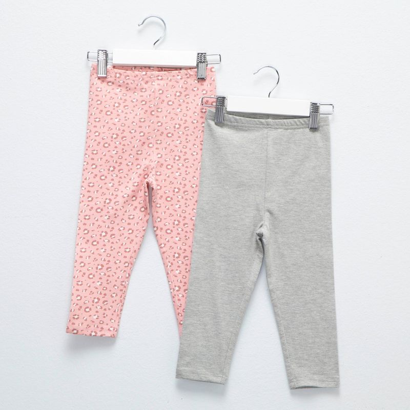YAMP - Legging para Bebé niña Pack de 2 unidades Cintura elásticada de Algodón Yamp