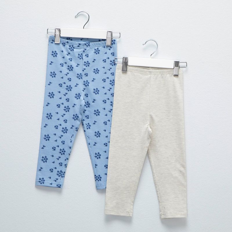YAMP - Legging para Bebé niña Pack de 2 unidades Cintura elásticada de Algodón Yamp