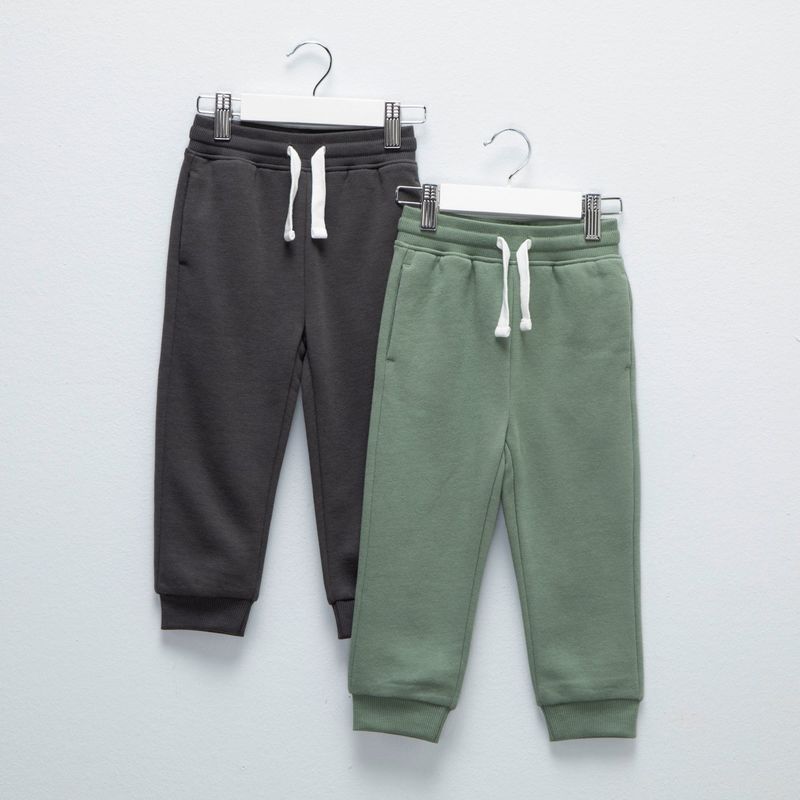 YAMP - Joggers para Bebé niño Pack de 2 unidades Cintura elásticada de Algodón Yamp