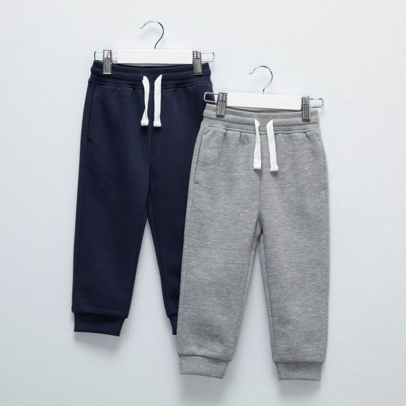 YAMP - Joggers para Bebé niño Pack de 2 unidades Cintura elásticada de Algodón Yamp