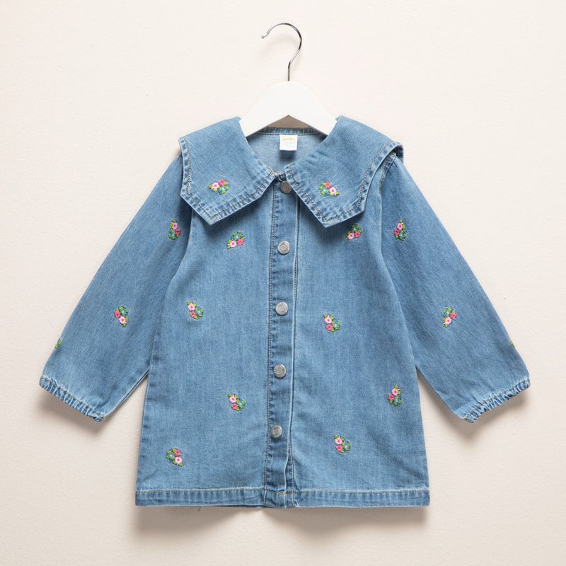 YAMP - Vestido Bebé niña de Flores Con cuello Algodón Yamp