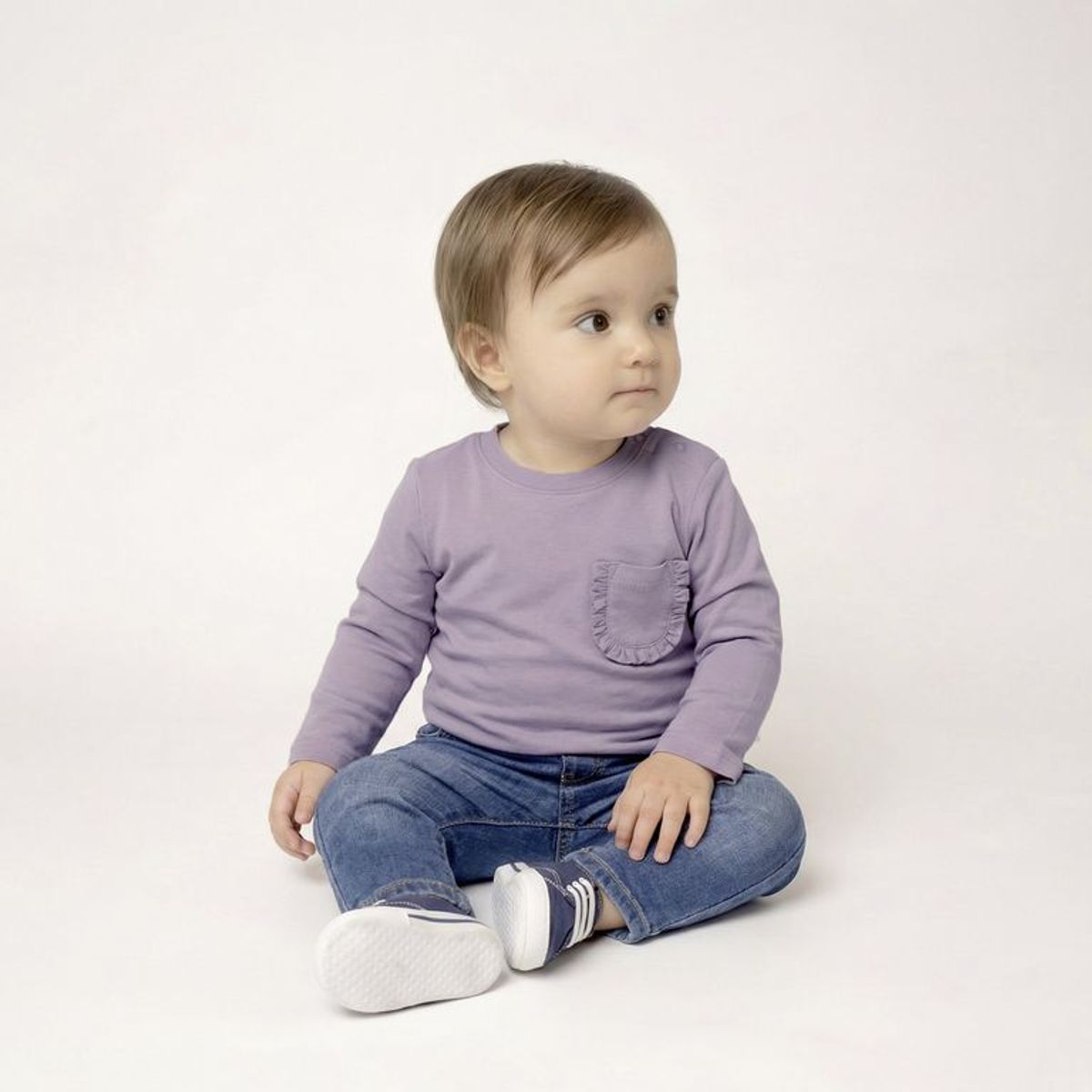 YAMP - Camiseta manga larga Bebé niña Algodón Yamp