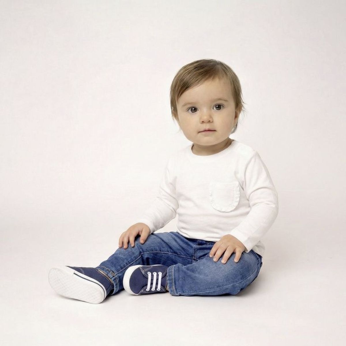 YAMP - Camiseta manga larga Bebé niña Algodón Yamp