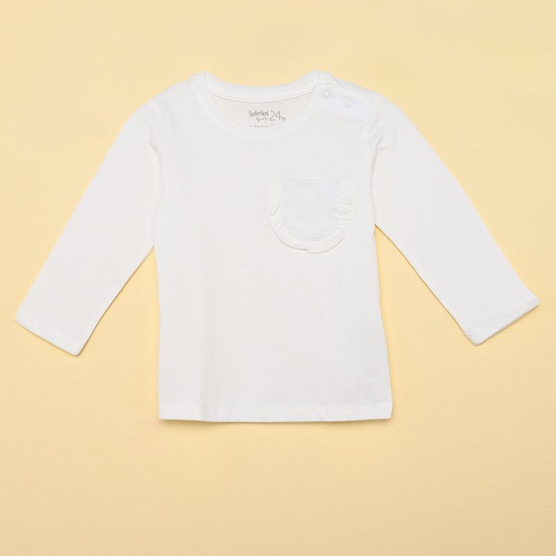 YAMP - Camiseta manga larga Bebé niña Algodón Yamp