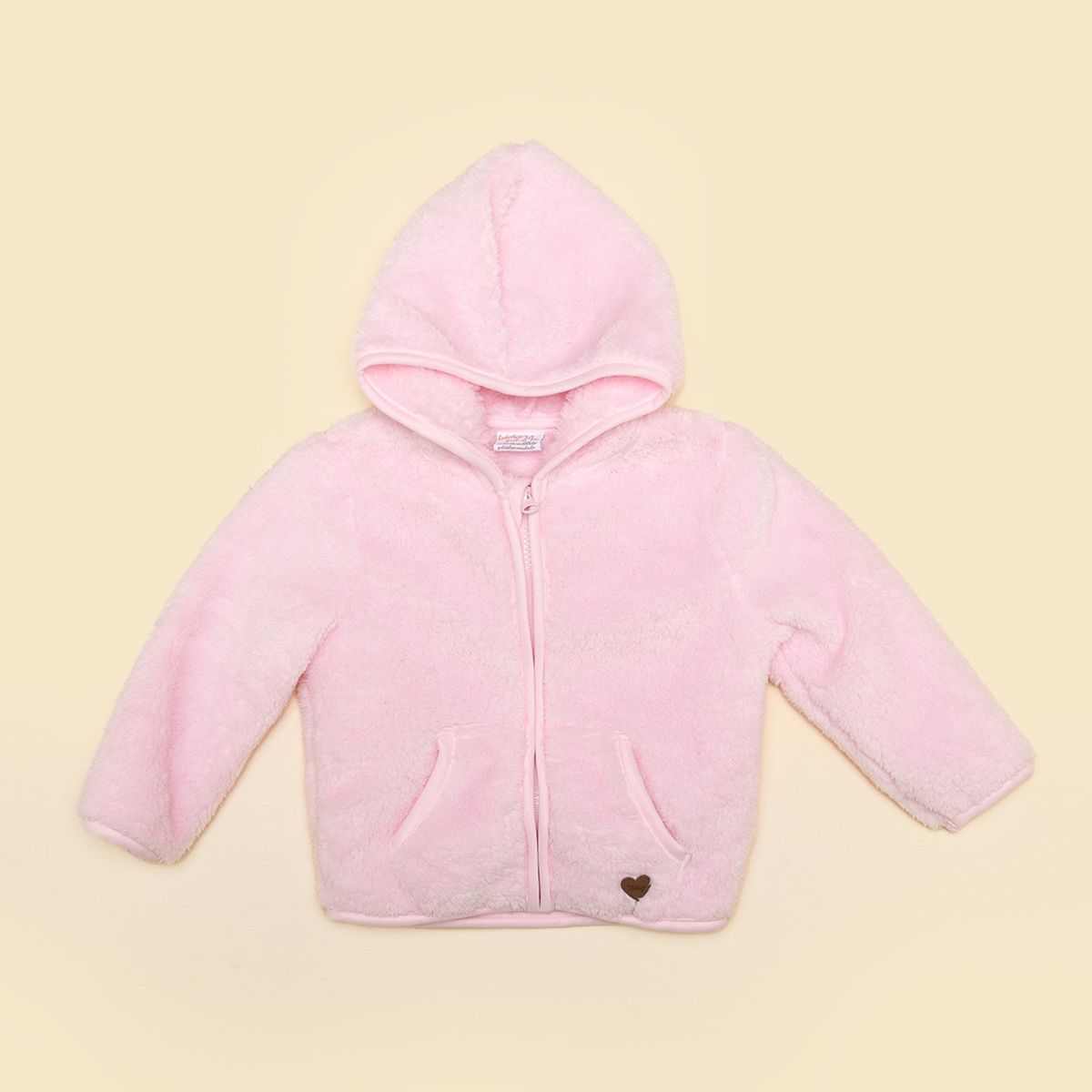 YAMP - Saco para Bebé niña Efecto pelo con capucha Yamp