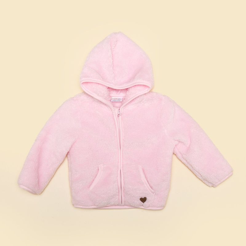 YAMP - Saco para Bebé niña Efecto pelo con capucha Yamp