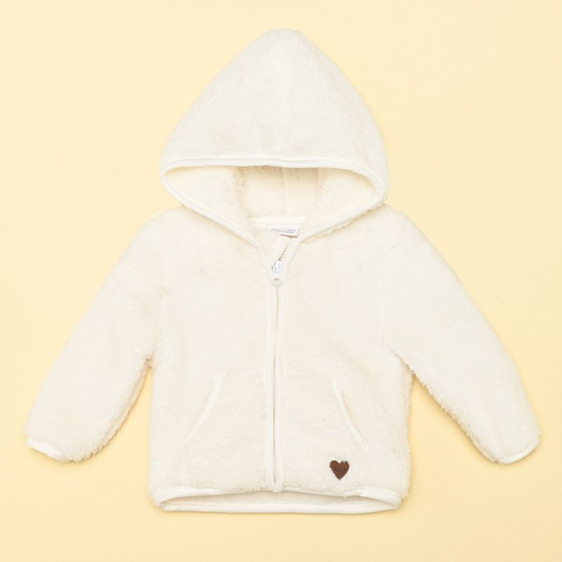YAMP - Saco para Bebé niña Efecto pelo con capucha Yamp