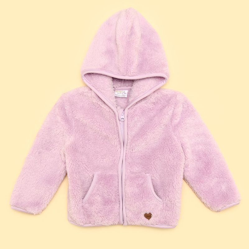 YAMP - Saco para Bebé niña Efecto pelo con capucha Yamp