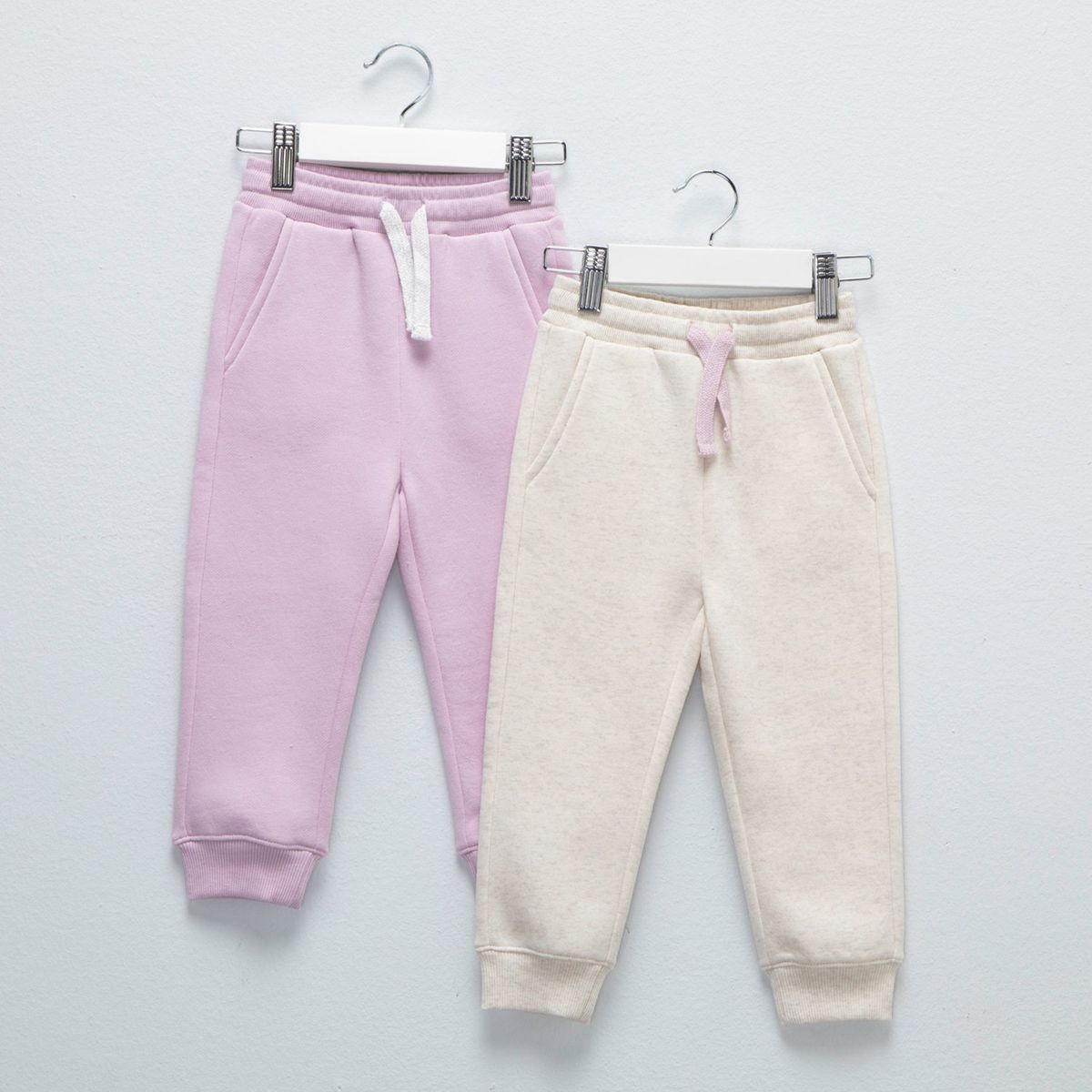 YAMP - Joggers para Bebé niña Pack de 2 unidades Cintura elásticada de Algodón Yamp