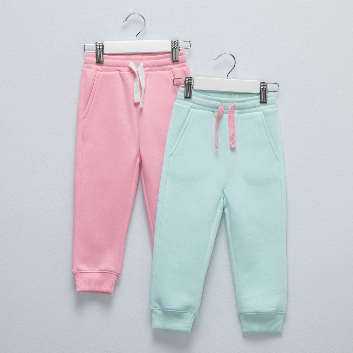 YAMP - Joggers para Bebé niña Pack de 2 unidades Cintura elásticada de Algodón Yamp
