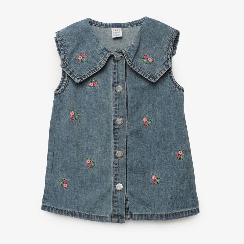 YAMP - Vestido Bebé niña de Flores Con cuello Algodón Yamp