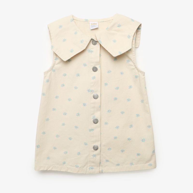 YAMP - Vestido Bebé niña de Flores Con cuello Algodón Yamp