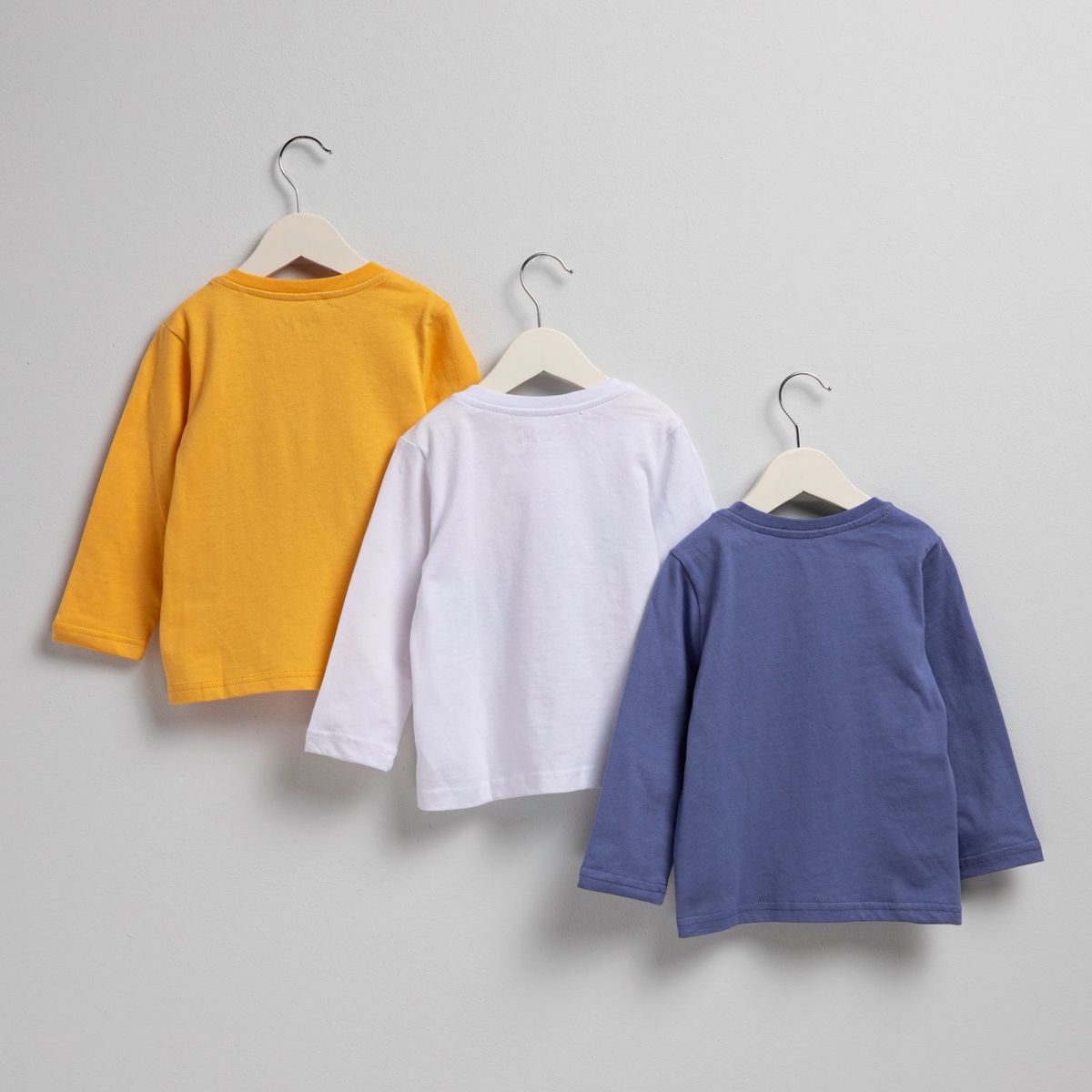 YAMP - Camiseta manga larga Bebé niño Pack de 3 unidades con Estampado Manga larga Algodón Yamp