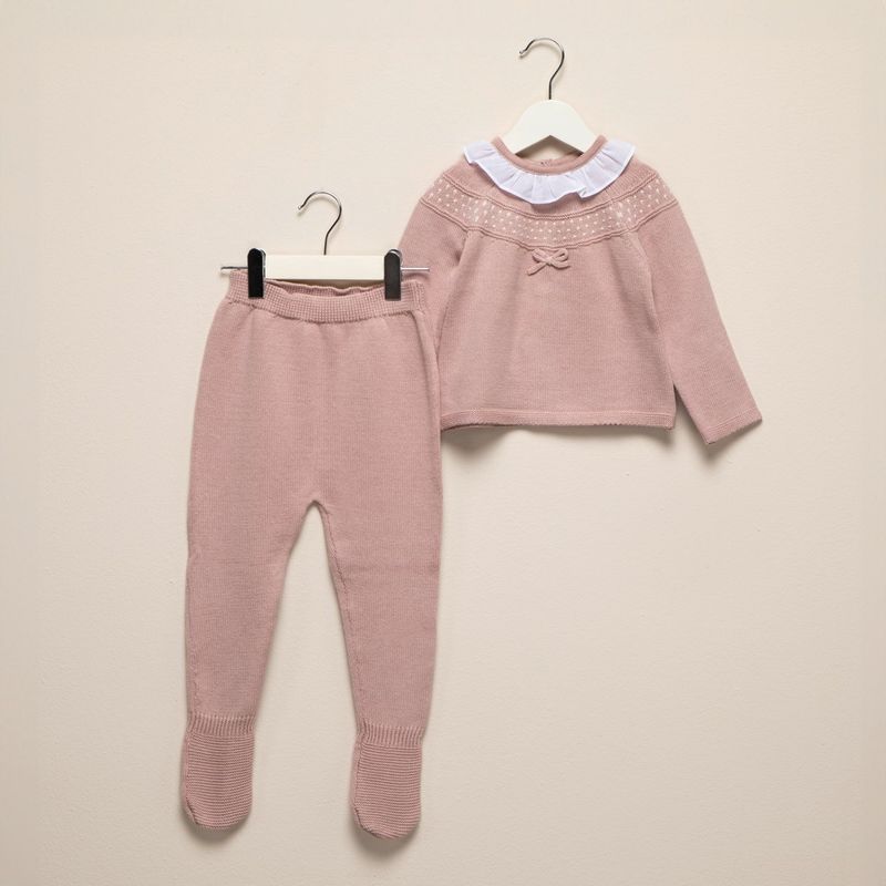 CONIGLIO - Set Saco manga larga + Pantalón para Bebé niña en Algodón Coniglio
