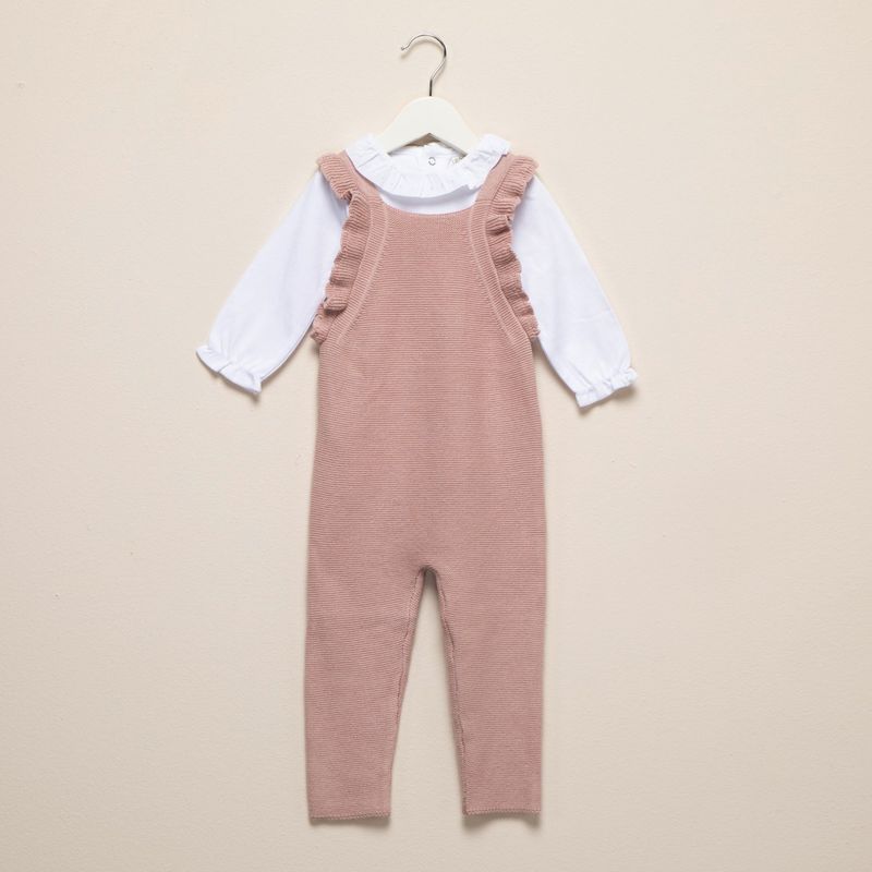 CONIGLIO - Set Enterizo + Body manga larga para Bebé niña en Algodón Coniglio