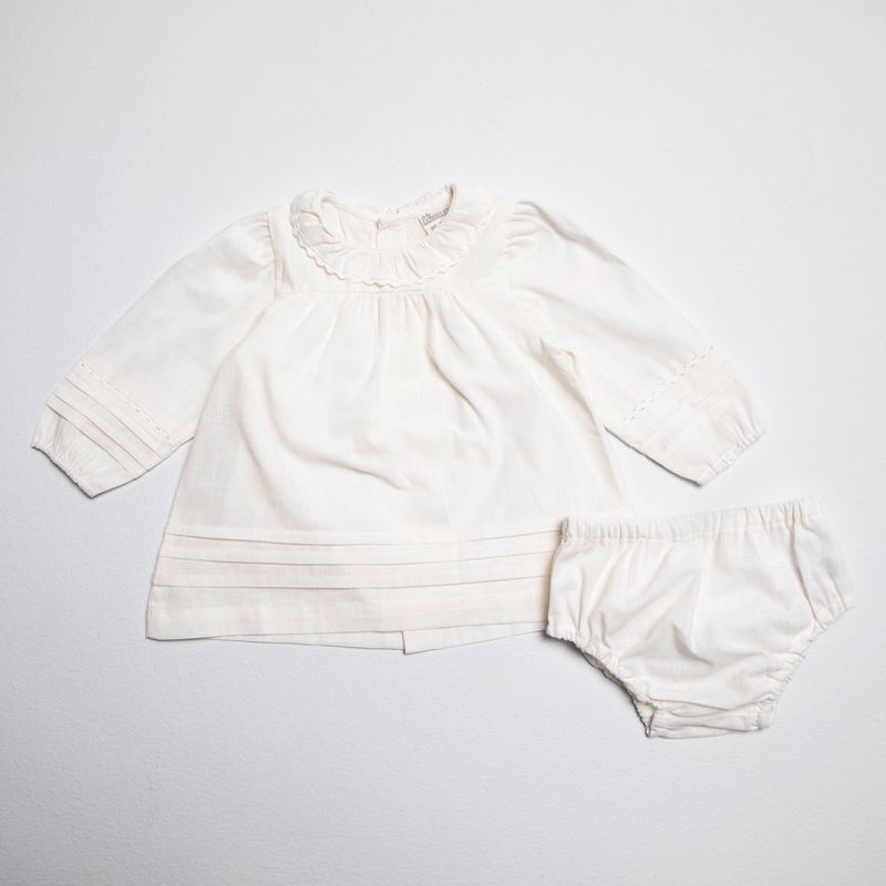 CONIGLIO - Vestido para Bebé niña con cuello Manga larga de Algodón Coniglio