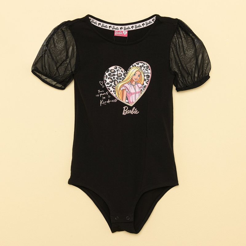 BARBIE - Body para Niña Estampado Manga corta de Algodón