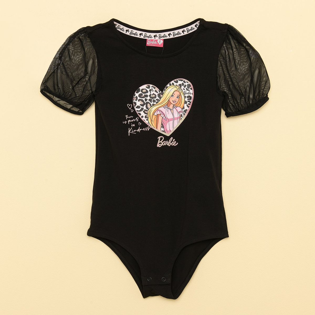 BARBIE - Body para Niña Estampado Manga corta de Algodón