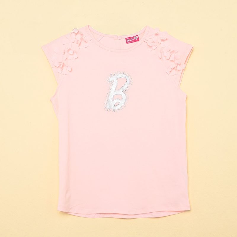 BARBIE - Camiseta Niña con Estampado Manga corta Algodón Barbie