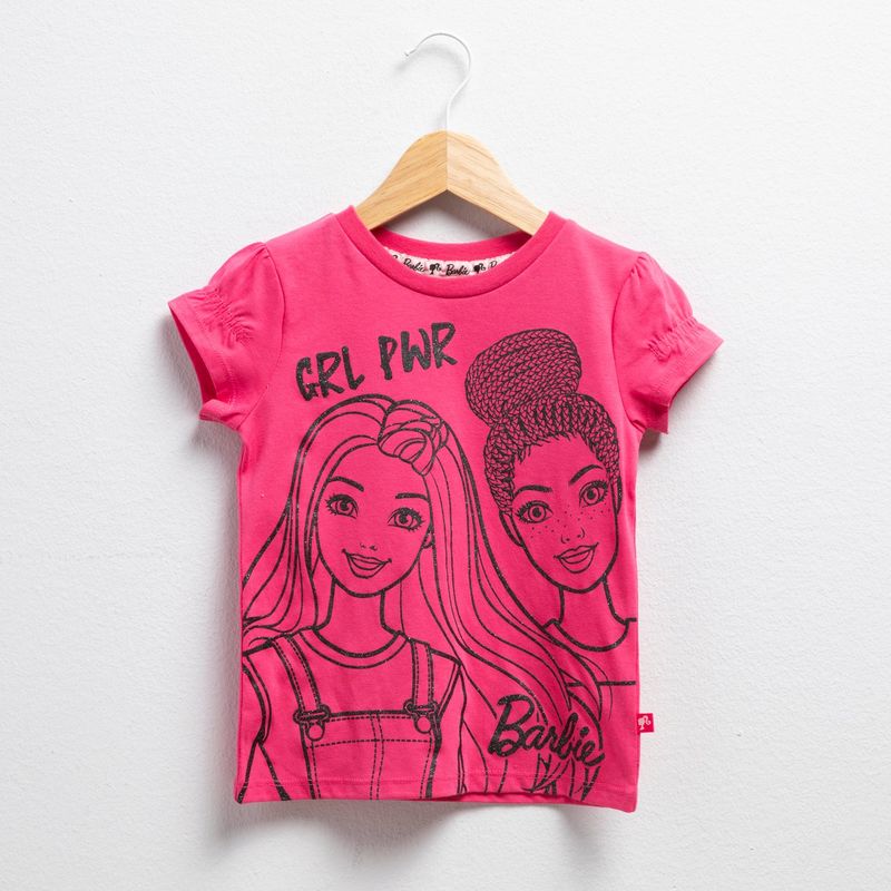 BARBIE - Camiseta Niña con Estampado Manga corta Algodón Barbie