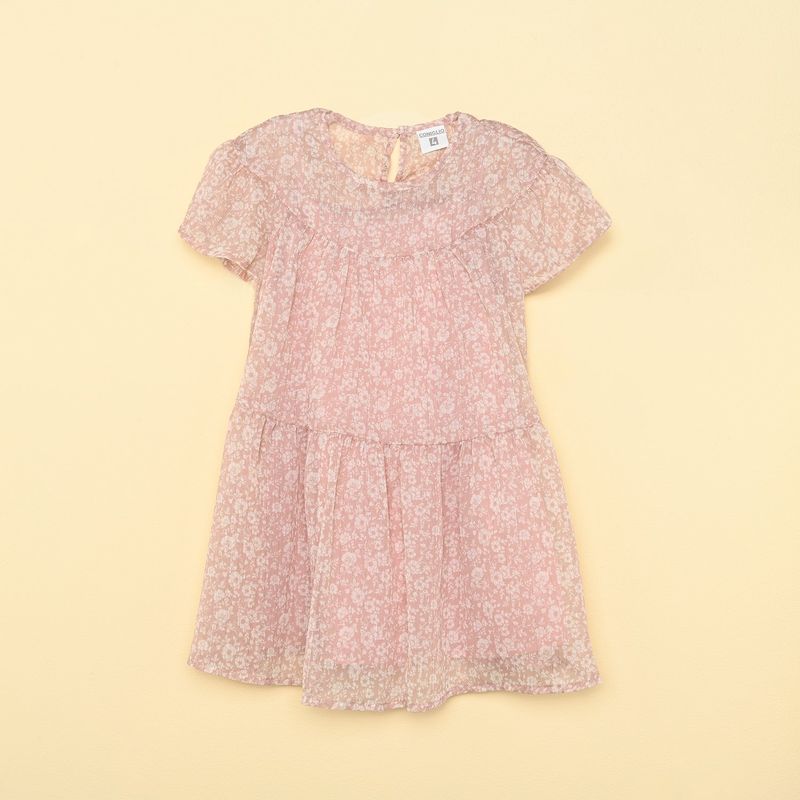 CONIGLIO - Vestido Niña con Flores Manga corta Coniglio