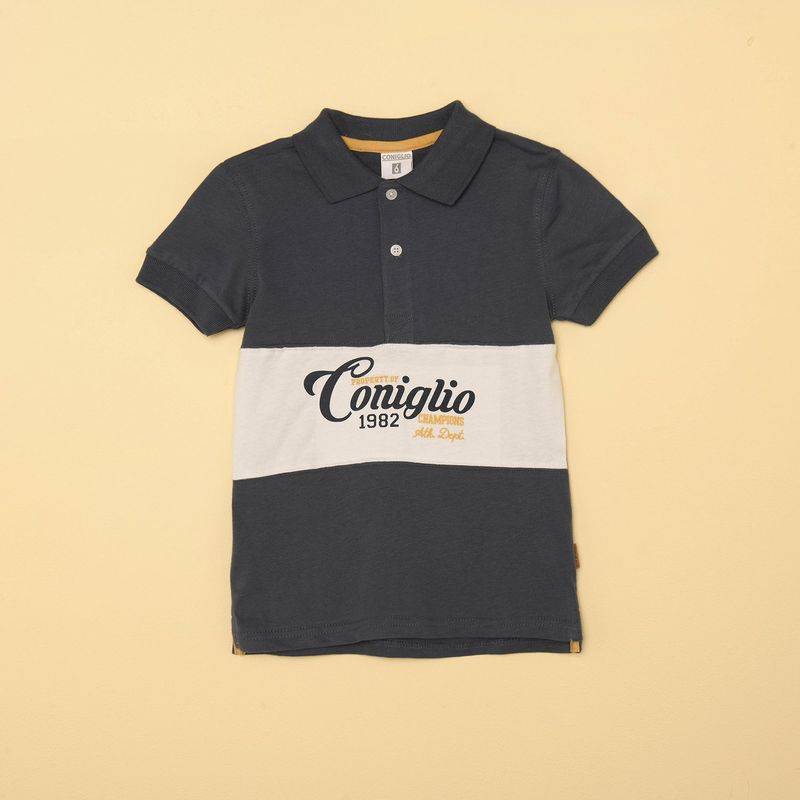 CONIGLIO - Camiseta polo Niño con Logo Manga corta Algodón Coniglio