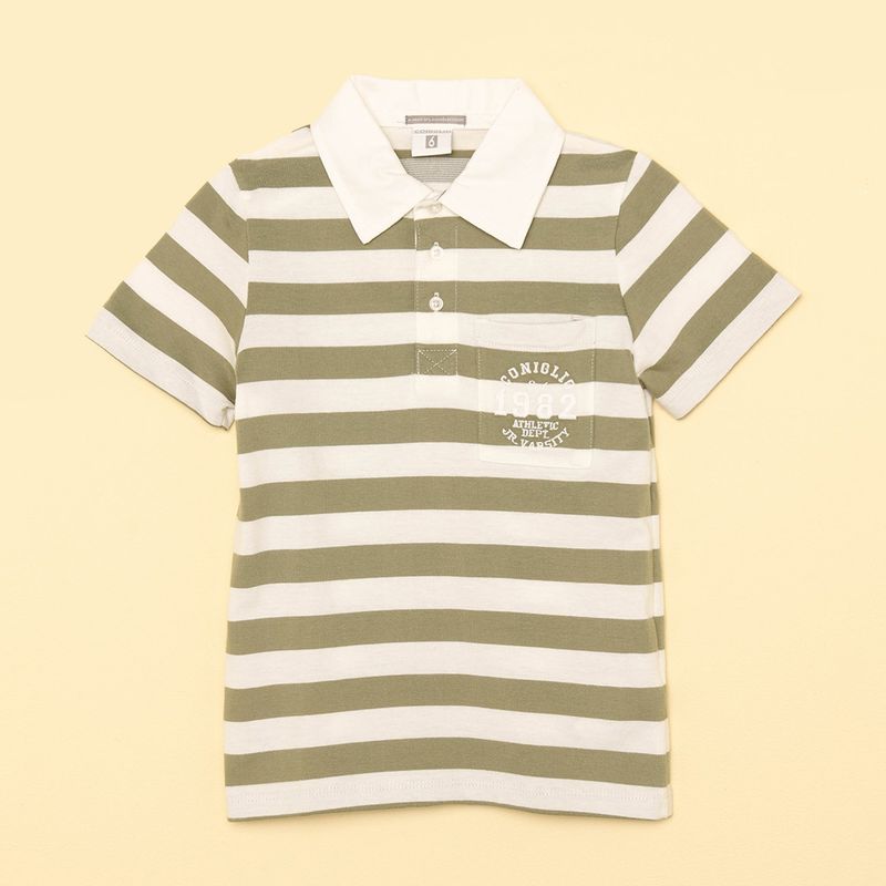 CONIGLIO - Camiseta polo Niño de Rayas Manga corta Algodón Coniglio