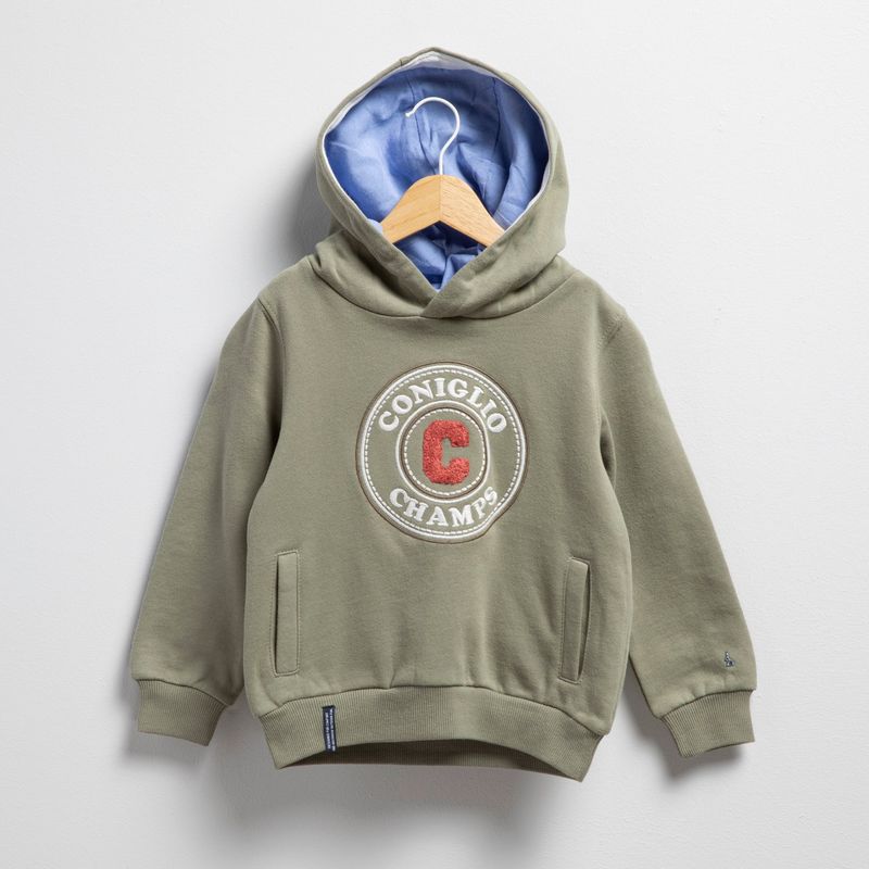 CONIGLIO - Saco Niño con Estampado Con capucha de Algodón Coniglio