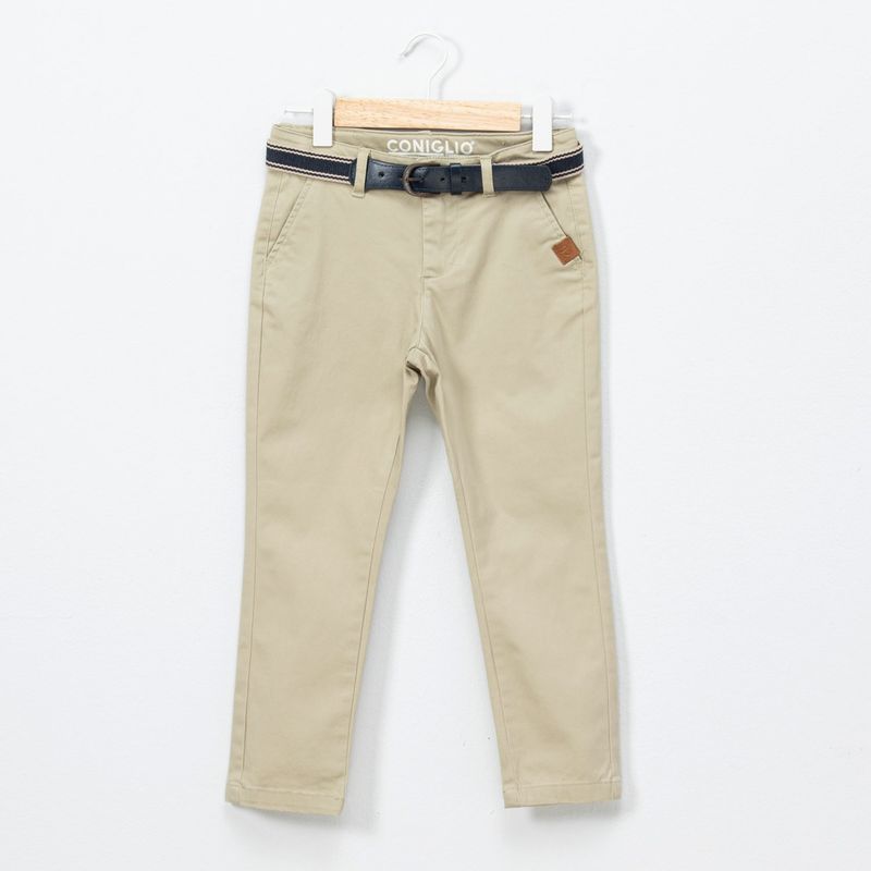 CONIGLIO - Pantalón Niño Con cinturón de Algodón Coniglio