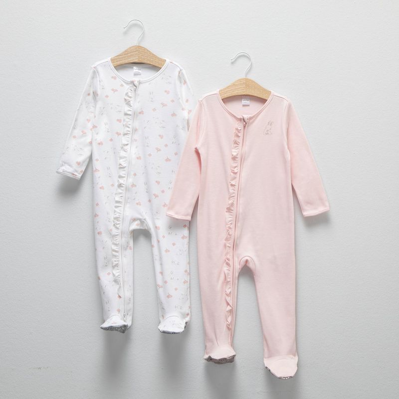 YAMP - Pijamas para Bebé niña Pack de 2 unidades Manga larga de Algodón Yamp