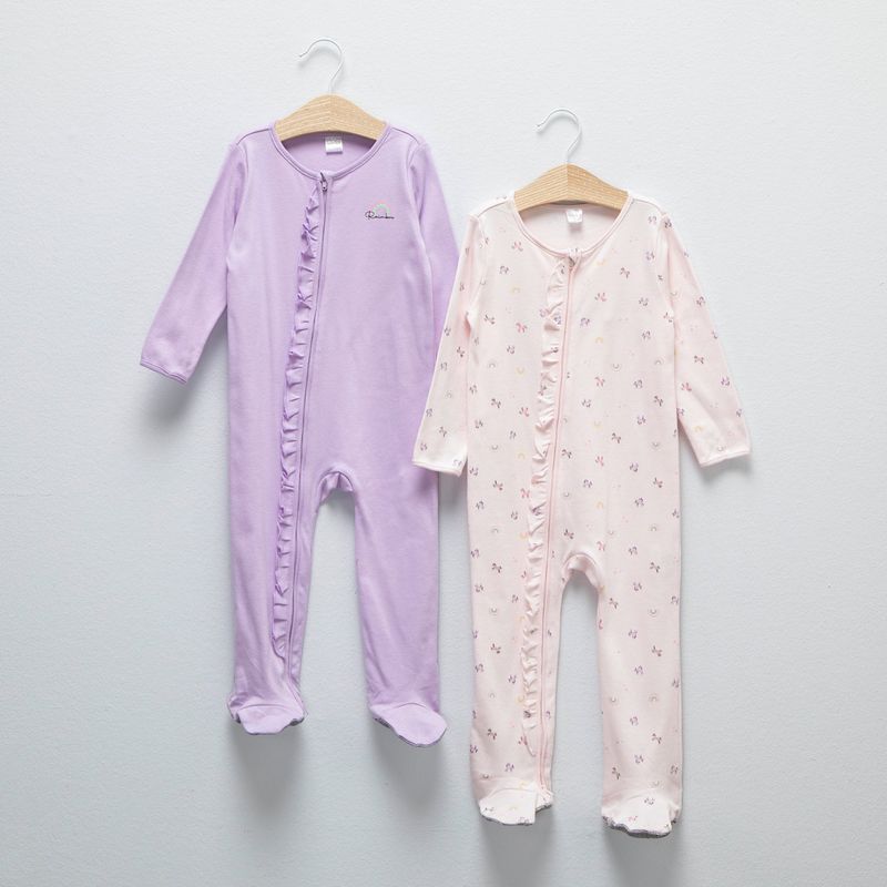 YAMP - Pijamas para Bebé niña Pack de 2 unidades Manga larga de Algodón Yamp