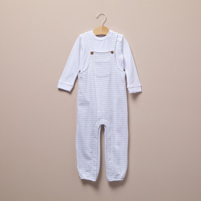 YAMP - Set Jardinera + Body manga larga para Bebé niño en Algodón Yamp