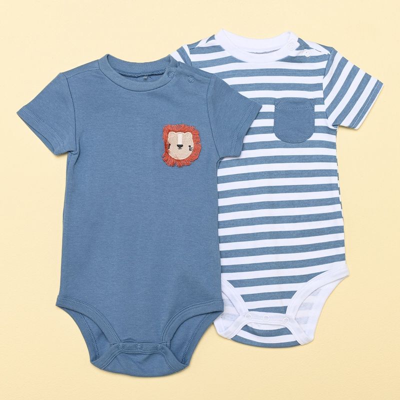 YAMP - Body Bebé niño Pack de 2 unidades Algodón Yamp