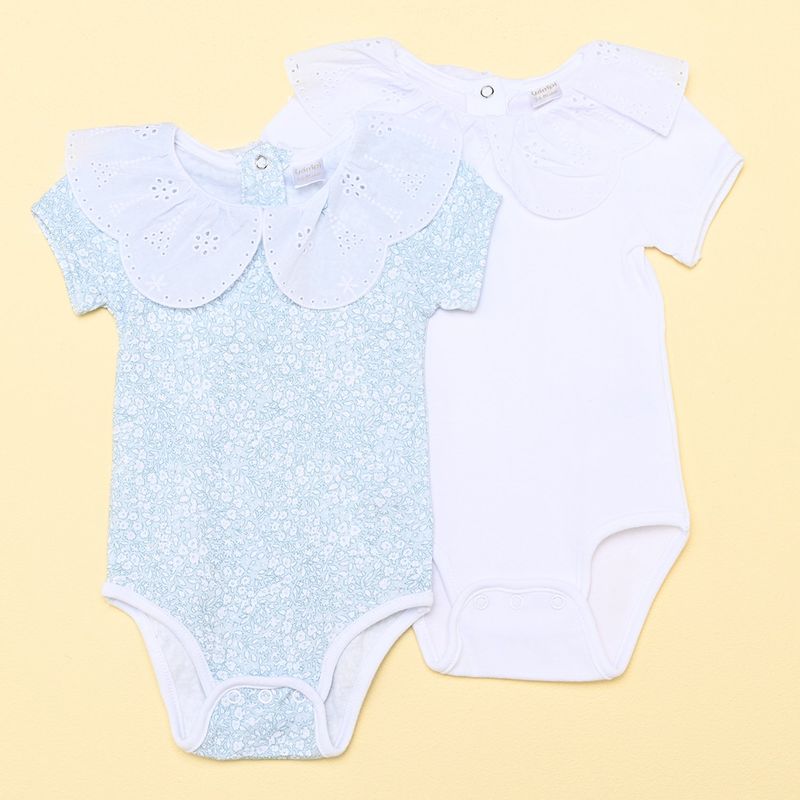 YAMP - Body Bebé niña Pack de 2 unidades Con cuello Algodón Yamp