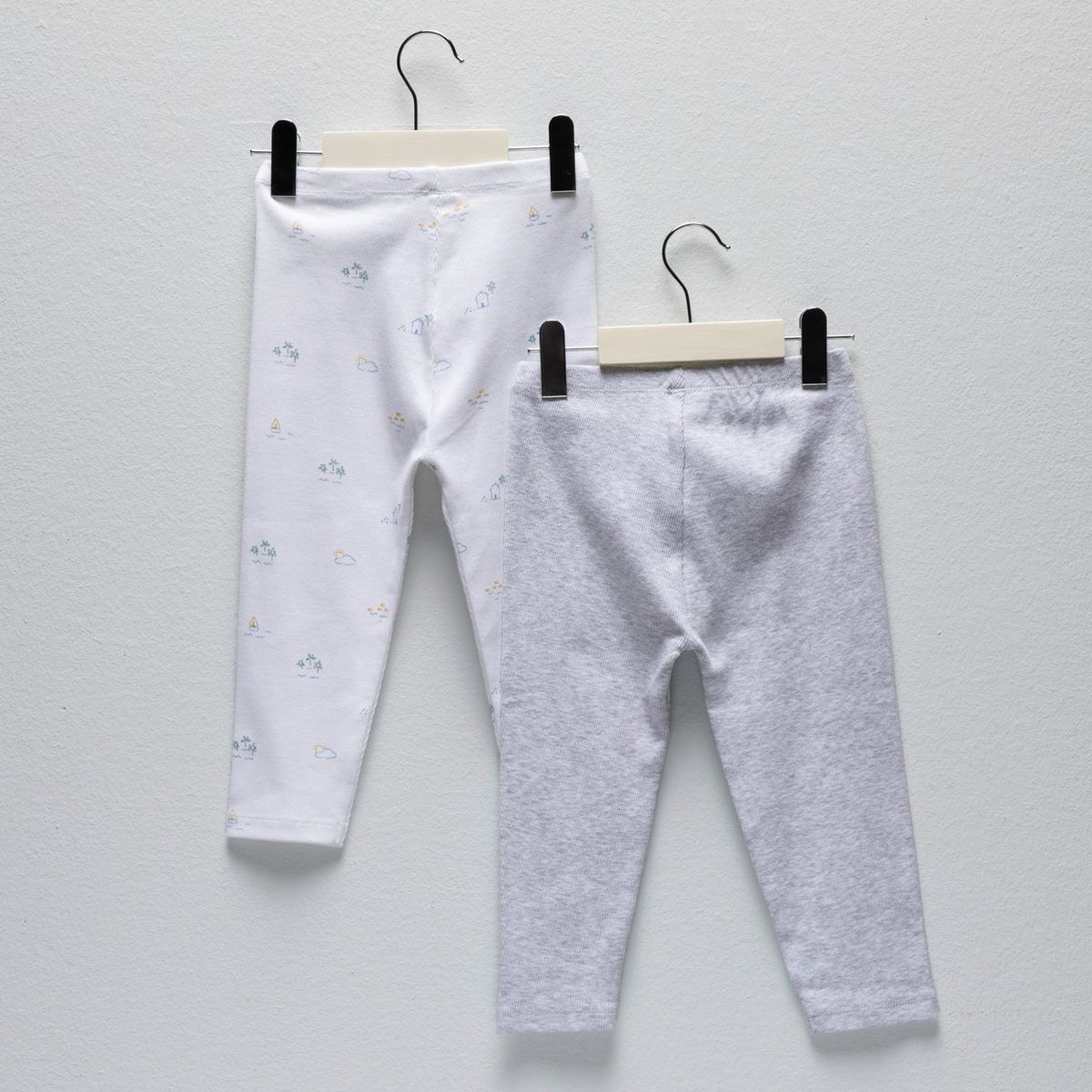 YAMP - Pantalones para Bebé niña Pack de 2 unidades Cintura elásticada de Algodón Yamp