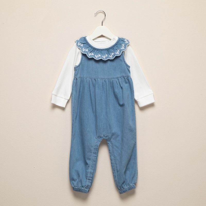 YAMP - Set Enterizo + Body manga larga para Bebé niña en Algodón Yamp