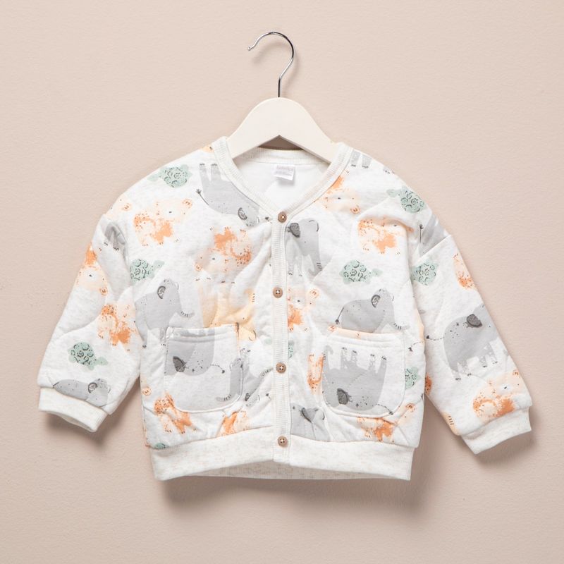 YAMP - Chaqueta Bebé niña con Estampado Manga larga de Algodón Yamp