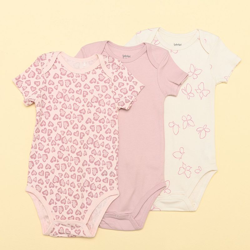 YAMP - Body Bebé niña Pack de 3 unidades Algodón Yamp