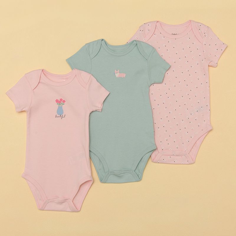 YAMP - Body Bebé niña Pack de 3 unidades Algodón Yamp