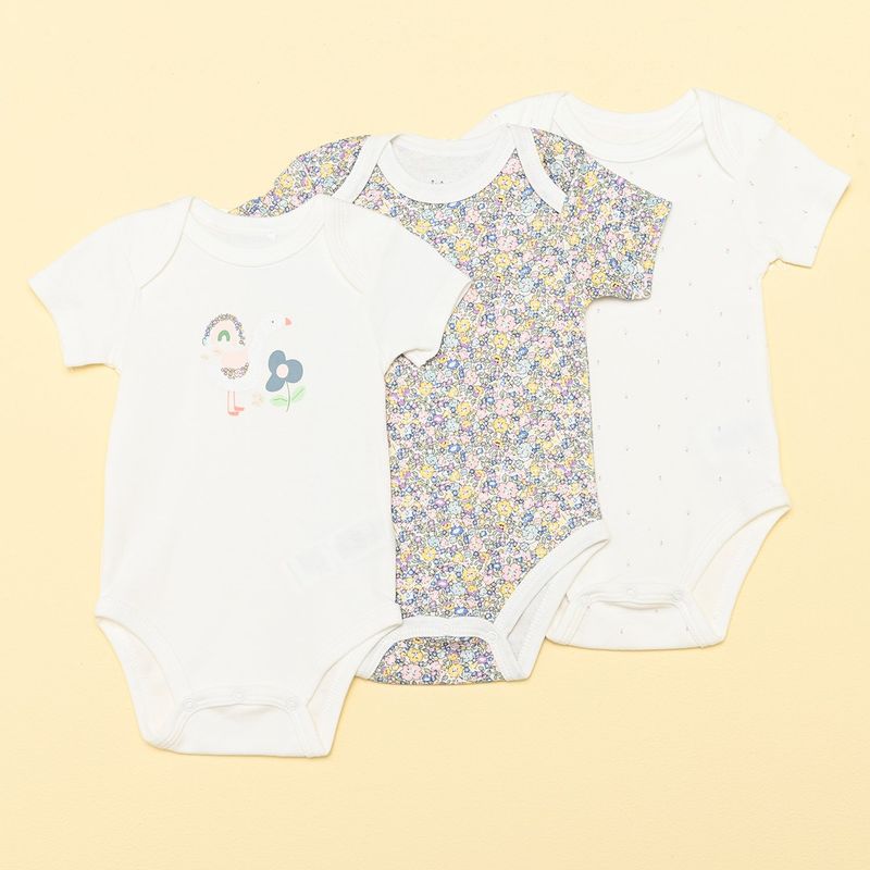 YAMP - Body Bebé niña Pack de 3 unidades Algodón Yamp